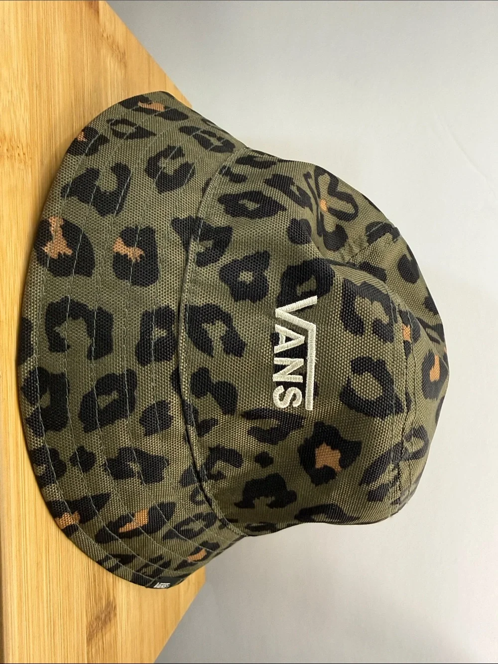 Vans Olive Green & Black Leopard Bucket Hat - Picture 1 of 3